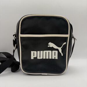 PUMA Campus Portable Retro Black White Adjustable Crossbody Messenger Bag